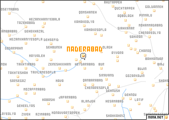 map of Nāderābād