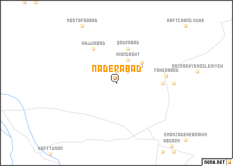 map of Nāderābād