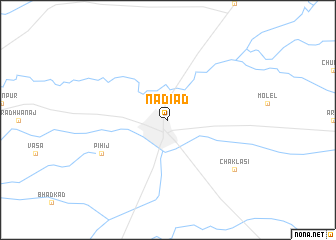 map of Nadiād