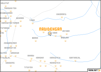 map of Nadīdehgān