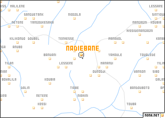 map of Nadiébané