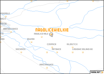 map of Nadolice Wielkie