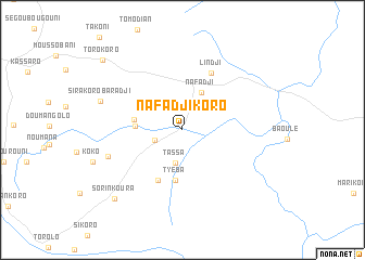 map of Nafadji Koro