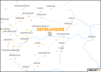 map of Nafadji Koura