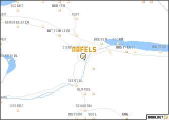 map of Näfels