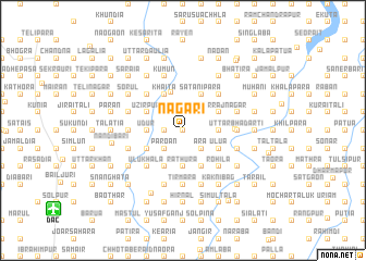 map of Nāgari