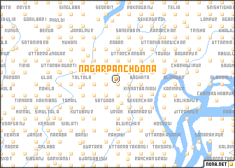 map of Nagar Pānchdona