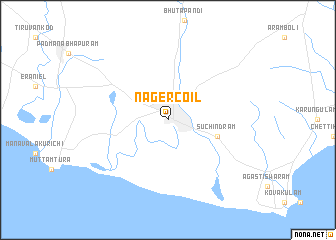 map of Nāgercoil