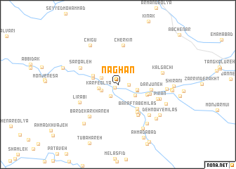 map of Nāghān