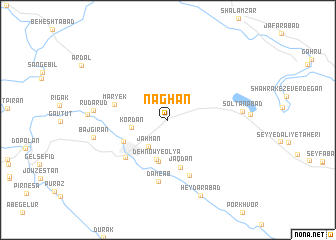 map of Nāghān