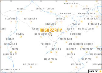 map of Nagórzany