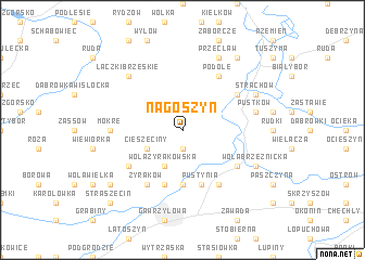 map of Nagoszyn
