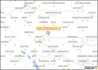 map of Nagradowice