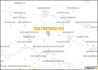 map of Nagybánhegyes