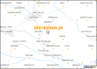 map of Nagybikahalom