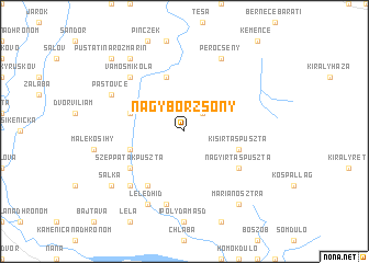 map of Nagybörzsöny