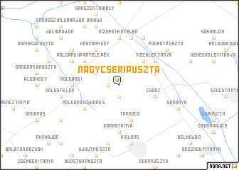 map of Nagycséripuszta