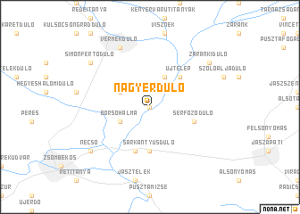 map of Nagyérdůlő