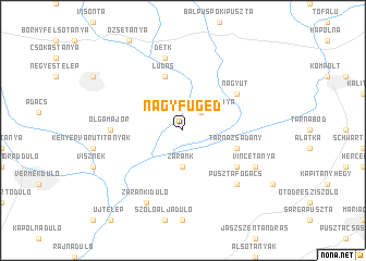 map of Nagyfüged