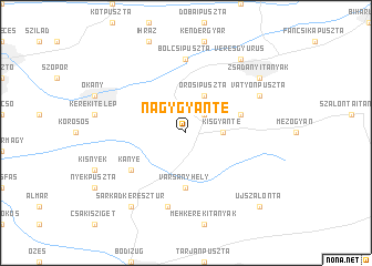 map of Nagygyanté