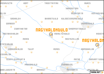 map of Nagyhalomdůlő