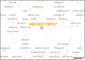 map of Nagyhegytanya