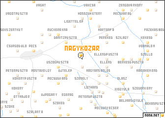 map of Nagykozár