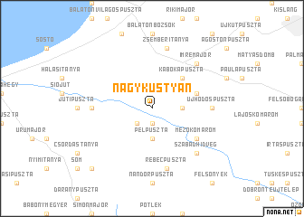 map of Nagykustyán