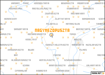 map of Nagymezőpuszta