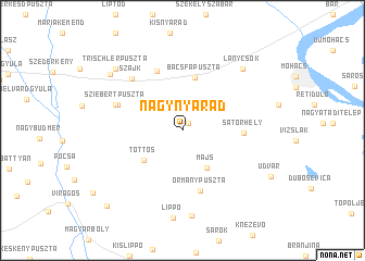 map of Nagynyárád