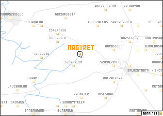 map of Nagyrét