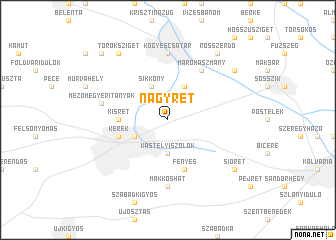 map of Nagyrét