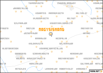 map of Nagysismánd