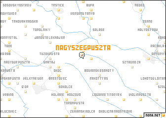 map of Nagyszegpuszta