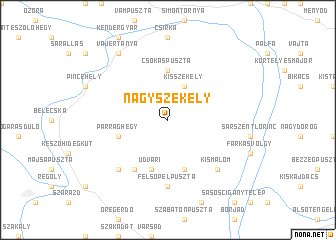 map of Nagyszékely