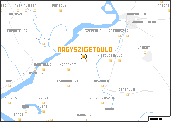 map of Nagyszigetdůlő