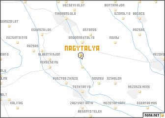 map of Nagytálya