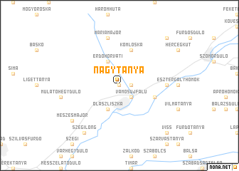 map of Nagytanya