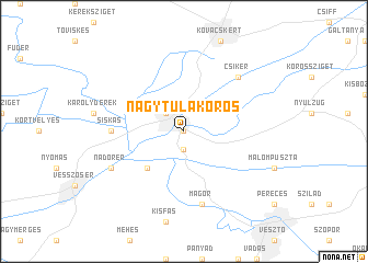 map of Nagytúlakörös