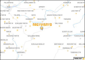 map of Nagyvisnyó