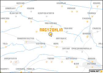 map of Nagyzomlin