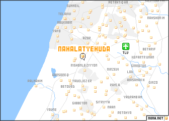 map of Naẖalat Yehuda