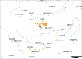 map of Nāḩīyeh
