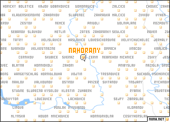 map of Nahořany