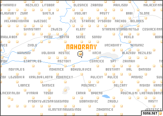 map of Nahořany