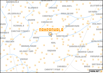 map of Nahrānwāla