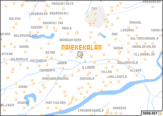 map of Naieke Kalān