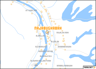 map of Naj‘ Abū Ghābah