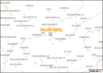 map of Najafābād