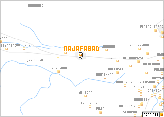 map of Najafābād